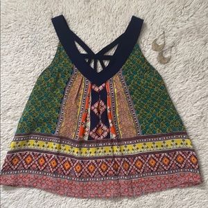 Maeve by Anthropologie Silk printed Blouse